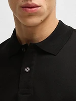 Mercerized-Cotton Regular-Fit Polo Shirt with Stripe Trims