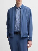 Slim-Fit Shirt Floral-Print Performance Fabric