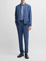 Slim-Fit Shirt Floral-Print Performance Fabric