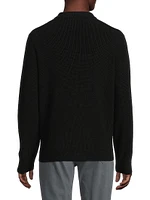 Ribbed Wool-Blend Zip-Up Shirt Jacket