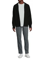 Ribbed Wool-Blend Zip-Up Shirt Jacket