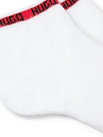 Two-Pack of Short Length Socks with Logo Tape