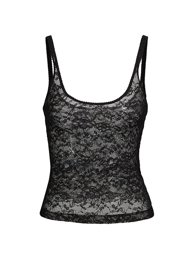Vinka Lace Semi-Sheer Tank