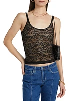 Vinka Lace Semi-Sheer Tank