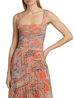 Rasha Paisley Shirred Tank