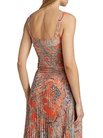 Rasha Paisley Shirred Tank