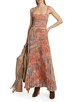 Rasha Paisley Shirred Tank