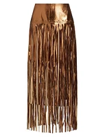 Karolina Studded Fringe Skirt
