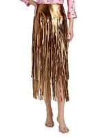 Karolina Studded Fringe Skirt