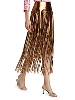Karolina Studded Fringe Skirt