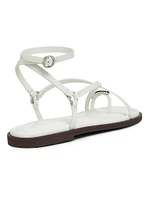 Geo Strappy Leather Sandals