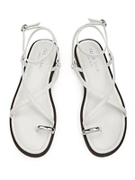 Geo Strappy Leather Sandals