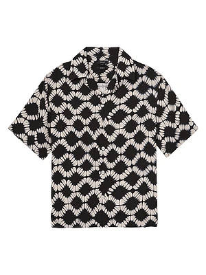Makarb Abstract Floral Cuban Shirt