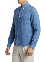 Queens Linen Button-Down Shirt