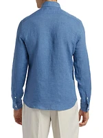 Queens Linen Button-Down Shirt
