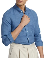 Queens Linen Button-Down Shirt