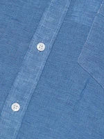 Queens Linen Button-Down Shirt