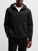 Hooded Regular-Fit Jacket Mixed Materials