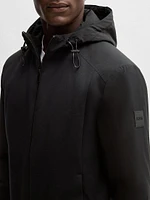Hooded Regular-Fit Jacket Mixed Materials