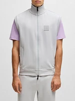Sleeveless Zip-Up Sweatshirt Cotton
