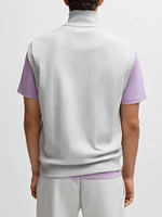 Sleeveless Zip-Up Sweatshirt Cotton