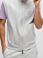 Sleeveless Zip-Up Sweatshirt Cotton