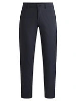 Regular Fit Chinos with Hidden Drawcord and Tapered Leg
