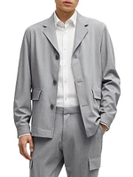 Relaxed-Fit Jacket Bonded Stretch Fabric