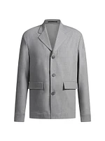 Relaxed-Fit Jacket Bonded Stretch Fabric