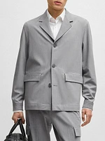 Relaxed-Fit Jacket Bonded Stretch Fabric