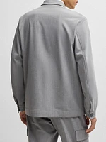 Relaxed-Fit Jacket Bonded Stretch Fabric