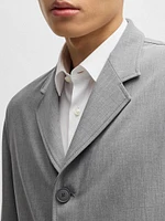 Relaxed-Fit Jacket Bonded Stretch Fabric