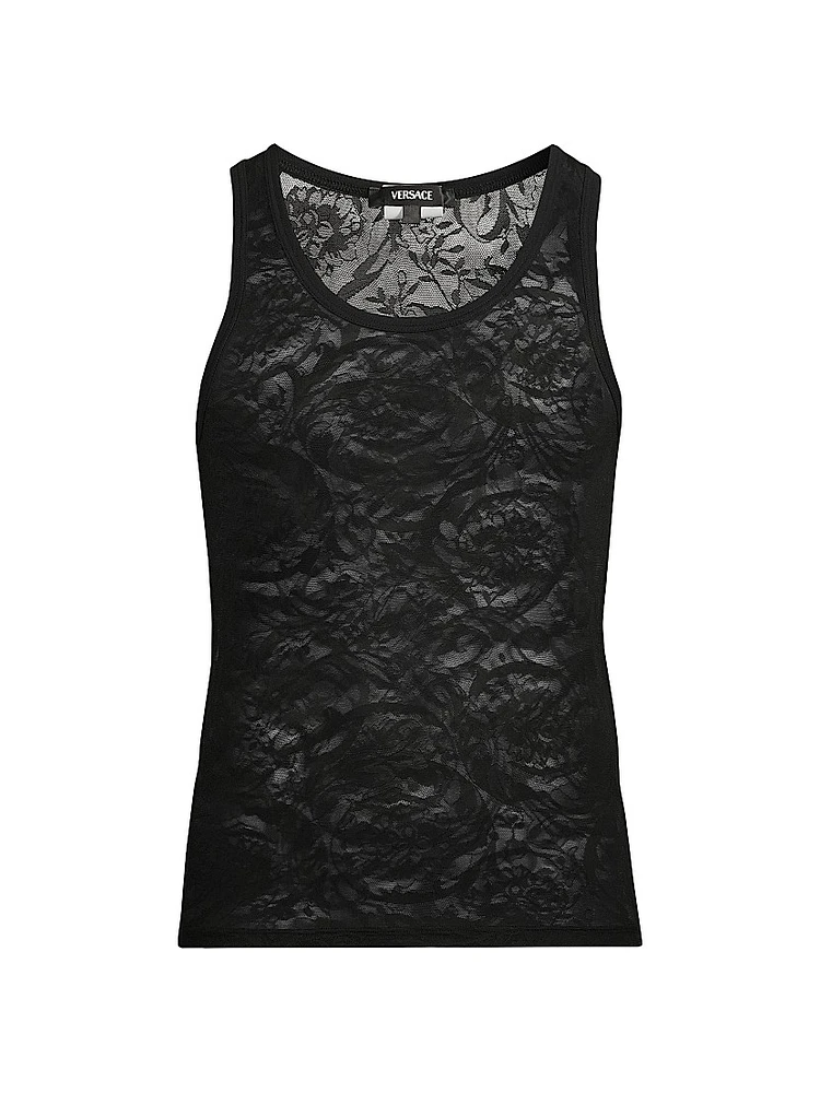 Barocco Sheer Lace Tank