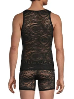 Barocco Sheer Lace Tank