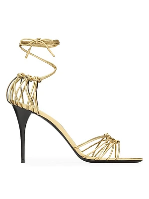 Babylone Sandals in Metallic Leather