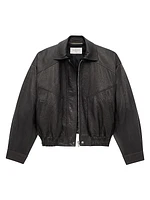 Bomber Jacket in Lambskin