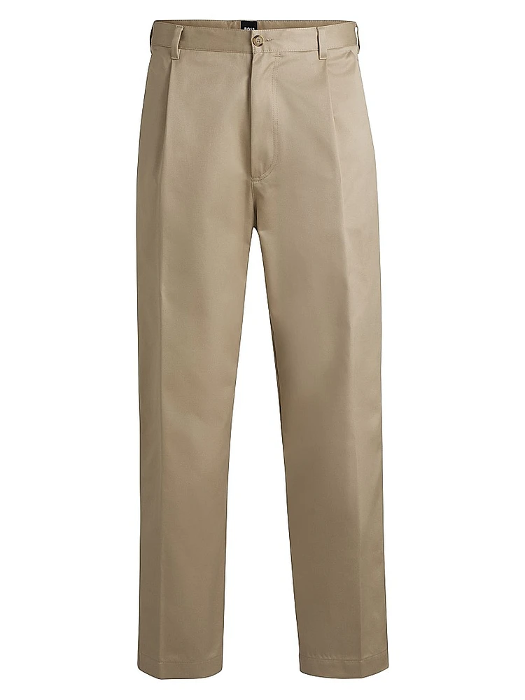 Relaxed-Fit Trousers Cotton Twill
