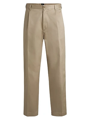 Relaxed-Fit Trousers Cotton Twill