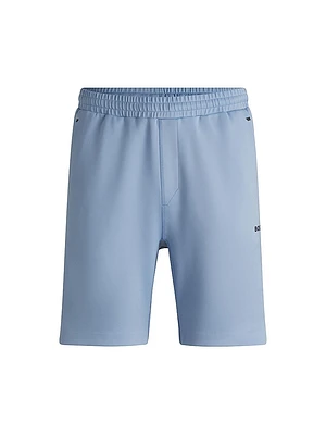 Active Stretch Shorts with Decorative Reflective Details