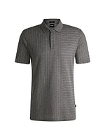 Mercerized-Cotton Polo Shirt with Mixed Stripes