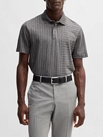 Mercerized-Cotton Polo Shirt with Mixed Stripes