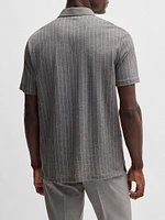 Mercerized-Cotton Polo Shirt with Mixed Stripes