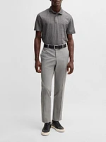 Mercerized-Cotton Polo Shirt with Mixed Stripes