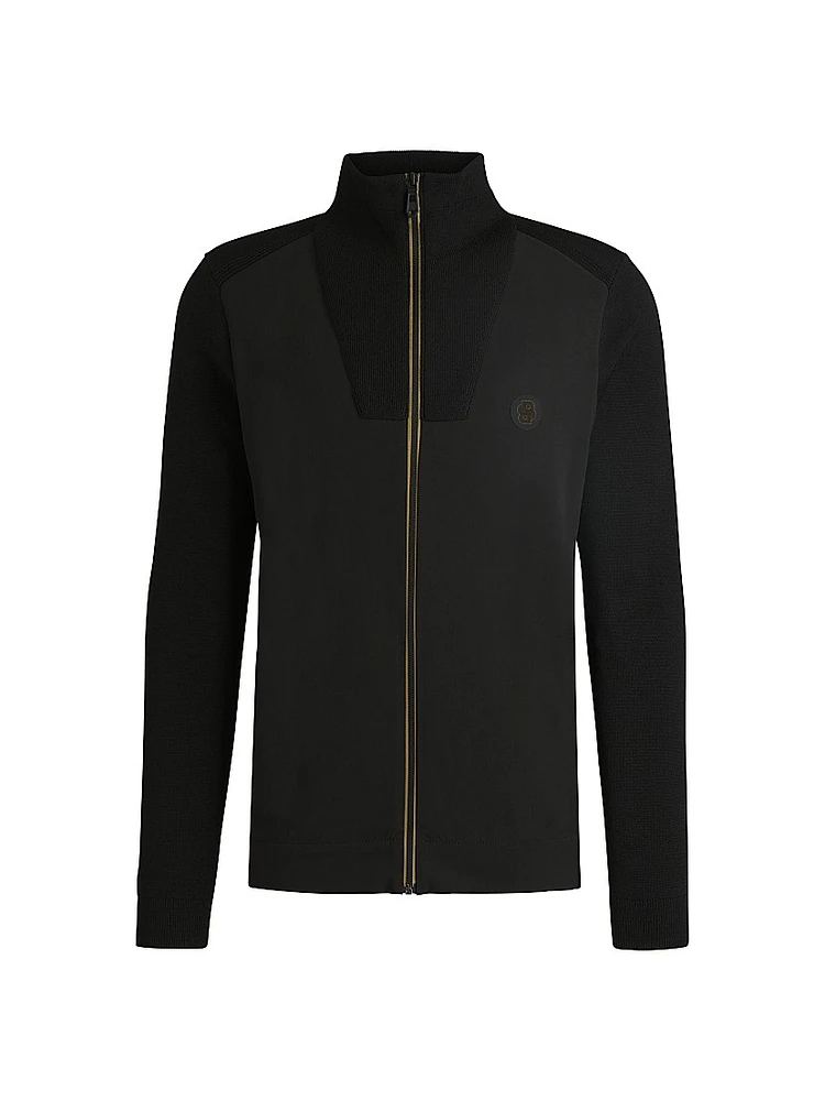 Knitted Jacket with Double B Monogram