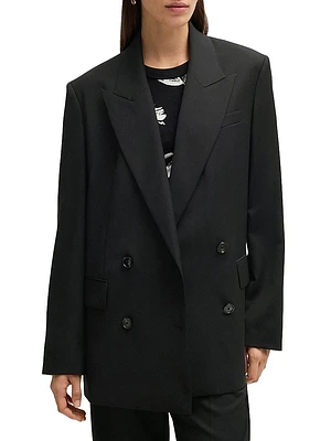 Oversize-Fit Double-Breasted Blazer