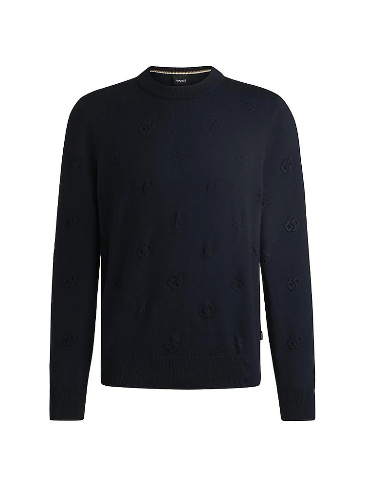 Wool Sweater with Double B Monograms