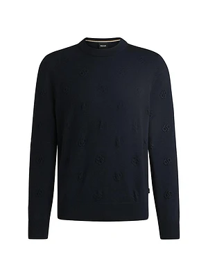 Wool Sweater with Double B Monograms