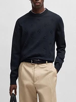 Wool Sweater with Double B Monograms