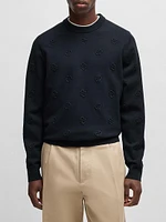 Wool Sweater with Double B Monograms