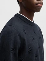 Wool Sweater with Double B Monograms